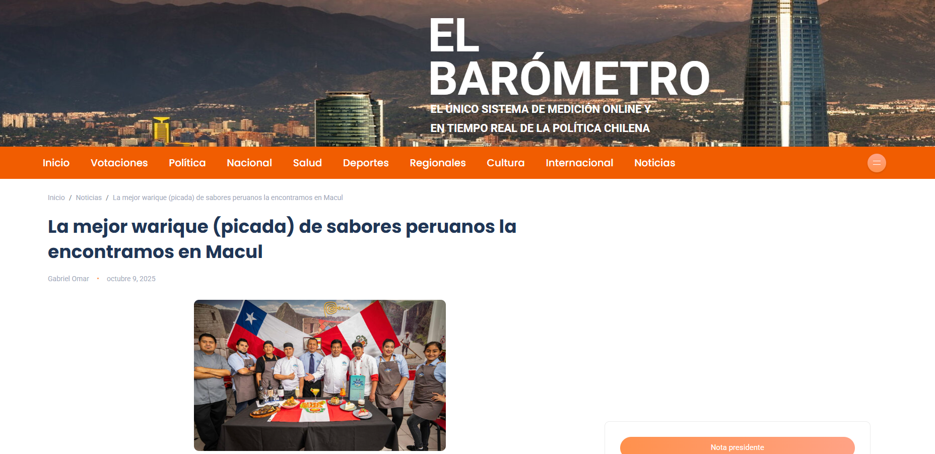 El Barómetro - Chef de los Mares